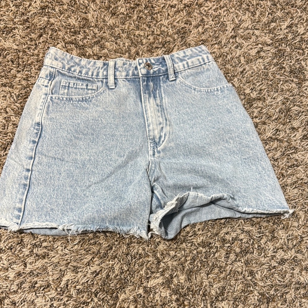 SHEIN Blue Jean Shorts High-Waisted Relaxed Fit